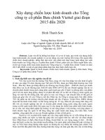 Xây dựng chiến lược kinh doanh cho tổng công ty cổ phần bưu chính viettel giai đoạn 2015 đến 2020 