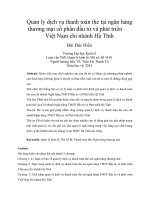 Quản lý dịch vụ thanh toán thẻ tại ngân hàng thương mại cổ phần đầu tư và phát triển việt nam chi nhánh hà tĩnh 