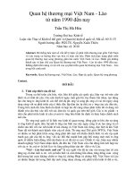 Quan hệ thương mại việt nam   lào từ năm 1990 đến nay 