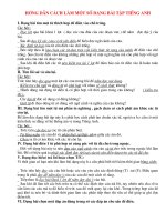 Hướng dẫn cách làm bài thi môn tiế ng anh 