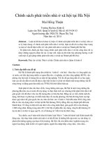 Chính sách phát triển nhà ở xã hội tại hà nội 