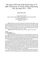 Xây dựng chiến lược kinh doanh công ty cổ phần thương mại và truyền thông năng lượng mới, giai đoạn 2015 – 2020 