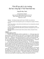 Vấn đề học phí ở các trường đại học công lập ở việt nam hiện nay 