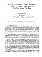 Động lực làm việc cho cán bộ, công chức nghiên cứu trong trường hợp của sở công thương phú thọ 