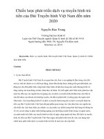 Chiến lược phát triển dịch vụ truyền hình trả tiền của đài truyền hình việt nam đến năm 2020 