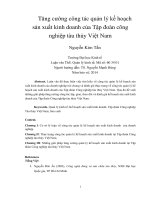 Tăng cường công tác quản lý kế hoạch sản xuất kinh doanh của tập đoàn công nghiệp tàu thủy việt nam 