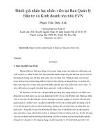 Đánh giá nhân lực nhân viên tại ban quản lý đầu tư và kinh doanh tòa nhà EVN 