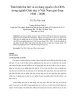 Tình hình thu hút và sử dụng nguồn vốn ODA trong ngành giáo dục ở việt nam giai đoạn 1998 – 2009 