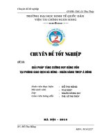 Giải pháp tăng cường huy động vốn tại Phòng Giao Dịch Hà Đông -Ngân hàng TMCP Á Châu