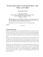 Xoá đói giảm nghèo ở tỉnh quảng binh   thực trạng và giải pháp 