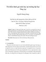 Thí điểm đánh giá môn học tại trường đại học thủy lợi 