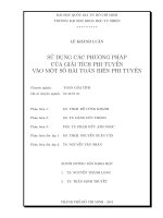 toàn văn sử dụng các phương pháp của giải tích phi tuyến vào một số bài toán biên phi tuyến
