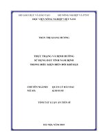 Thực trạng và định hướng sử dụng đất tỉnh nam định trong điều kiện biến đổi khí hậu (TT)