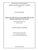 toàn văn Khảo sát một số bài toán biên phi tuyến trong khoa học ứng dụng