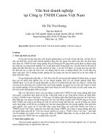 Văn hoá doanh nghiệp tại công ty TNHH canon việt nam 