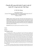 Chuyển đổi sang nền kinh tế xanh ở một số nước EU và gợi mở cho việt nam 