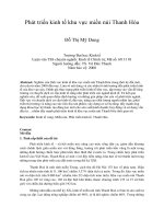 Phát triển kinh tế khu vực miền núi thanh hóa 