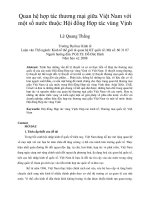 Quan hệ hợp tác thương mại giữa việt nam với một số nước thuộc hội đồng hợp tác vùng vịnh 