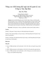 Nâng cao chất lượng đội ngũ cán bộ quản lý của công ty xây lắp điện 