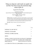 Nâng cao năng lực cạnh tranh của ngành vận tải biển việt nam trong tiến trình hội nhập kinh tế quốc tế 