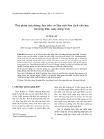 Thủ pháp sao phỏng dựa trên cứ liệu một bản dịch văn học từ tiếng đức sang tiếng việt 