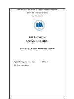 Bài tập nhóm quản trị học thúc đẩy đổi mới tổ chức