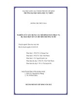 Nghiên cứu xây dựng các mô hình toán phục vụ dự báo một số vấn đề môi trường nước