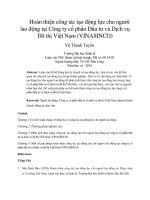 Hoàn thiện công tác tạo động lực cho người lao động tại công ty cổ phần đầu tư và dịch vụ đô thị việt nam (VINASINCO) 