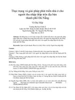 Thực trạng và giải pháp phát triển nhà ở cho người thu nhập thấp trên địa bàn thành phố đà nẵng 
