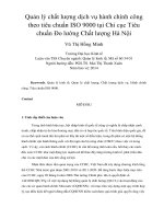 Quản lý chất lượng dịch vụ hành chính công theo tiêu chuẩn ISO 9000 tại chi cục tiêu chuẩn đo lường chất lượng hà nội 