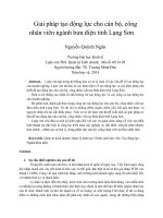 Giải pháp tạo động lực cho cán bộ, công nhân viên ngành bưu điện tỉnh lạng sơn 
