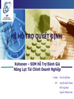 Kohonen – SOM hỗ trợ đánh giá năng lực tài chính doanh nghiệp 