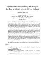 Nghiên cứu trách nhiệm xã hội đối với người lao động tại công ty cổ phần đồ hộp hạ long 
