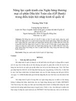 Năng lực cạnh tranh của ngân hàng thương mại cổ phần dầu khí toàn cầu (GP bank) trong điều kiện hội nhập kinh tế quốc tế 