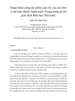 Hoàn thiện công tác kiểm soát chi của các đơn vị dự toán thuộc ngân sách trung ương tại sở giao dịch kho bạc nhà nước 