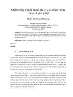 Chất lượng nguồn nhân lực ở việt nam thực trạng và giải pháp 