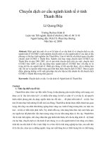 Chuyển dịch cơ cấu ngành kinh tế ở tỉnh thanh hóa 