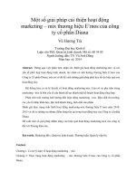 Một số giải pháp cải thiện hoạt động marketing – mix thương hiệu e’mos của công ty cổ phần diana 