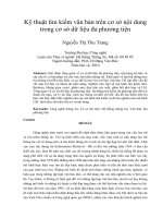 Kỹ thuật tìm kiếm văn bản trên cơ sở nội dung trong cơ sở dữ liệu đa phương tiện 