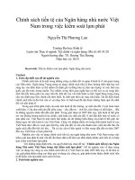 Chính sách tiền tệ của ngân hàng nhà nước việt nam trong việc kiểm soát lạm phát 
