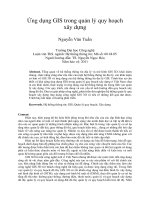 Ứng dụng GIS trong quản lý quy hoạch xây dựng 