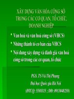 Bài giảng văn hóa công sở