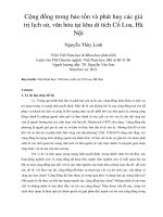 Cộng đồng trong bảo tồn và phát huy các giá trị lịch sử, văn hóa tại khu di tích cổ loa, hà nội