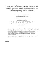 Triển khai chiến dịch marketing online tại thị trường việt nam, ứng dụng trong công ty cổ phần hàng không jetstar vietnam 