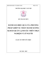 Đánh giá hiệu quả của phương pháp ghép tự thân mảnh xương sọ bảo quản lạnh sâu trên thực nghiệm và ở người