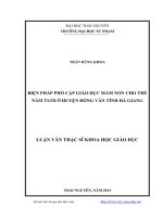 Biện pháp phổ cập giáo dục mầm non cho trẻ em năm tuổi ở huyện đồng văn   tỉnh hà giang 