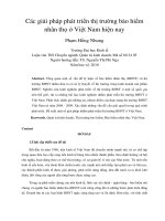 Các giải pháp phát triển thị trường bảo hiểm nhân thọ ở việt nam hiện nay 