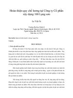Hoàn thiện quy chế lương tại công ty cổ phần xây dựng 168 lạng sơn 