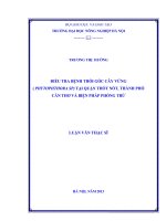 Điều tra bệnh thối gốc cây vừng (phytophthora sp) tại quận thốt nốt, thành phố cần thơ và biện pháp phòng trừ