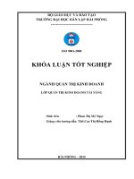 Chiến lược phát triển lớp quản trị kinh doanh tài năng cho khoa quản trị kinh doanh của trường đại học dân lập hải phòng 